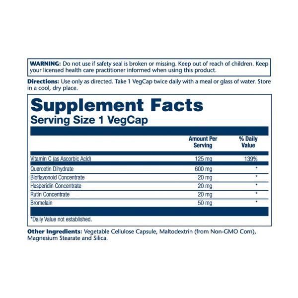 Потужний антиоксидантний комплекс, Mega Quercetin 600mg - 60 vcaps 2022-10-1795 фото