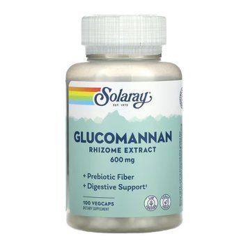 Екстракт Глюкоманнану, Glucomannan Rhizome Extract 600mg - 100 vcaps 2023-10-6720 фото