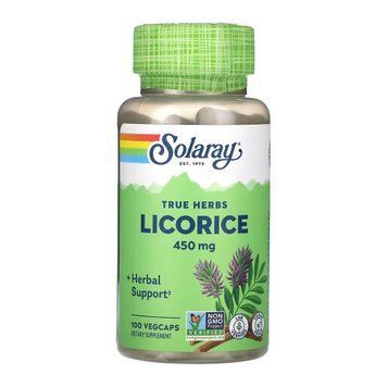 Корінь Солодки, Licorice 450mg - 100 vcaps 2023-10-6722 фото